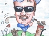 Caricature Drawing of Golfer, Ontario, Canada