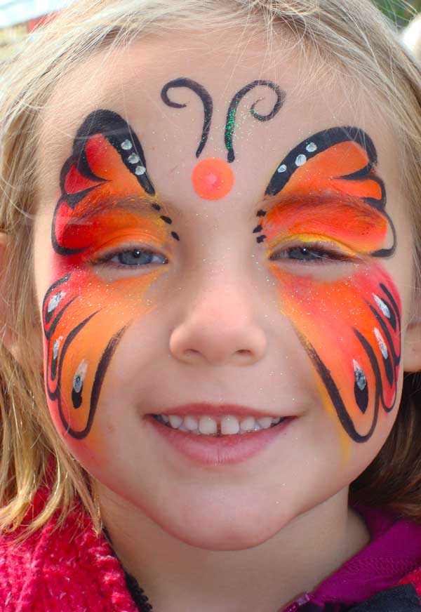 Fall Coloured Butterfly Canadian Face Painting Event