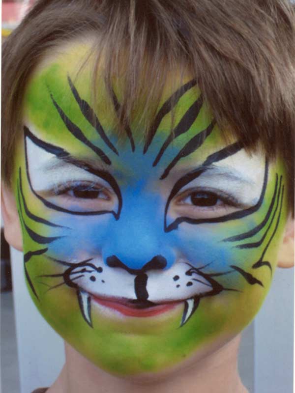 Tiger Boy Transformation Face Painting Community Activity Toronto Ontario