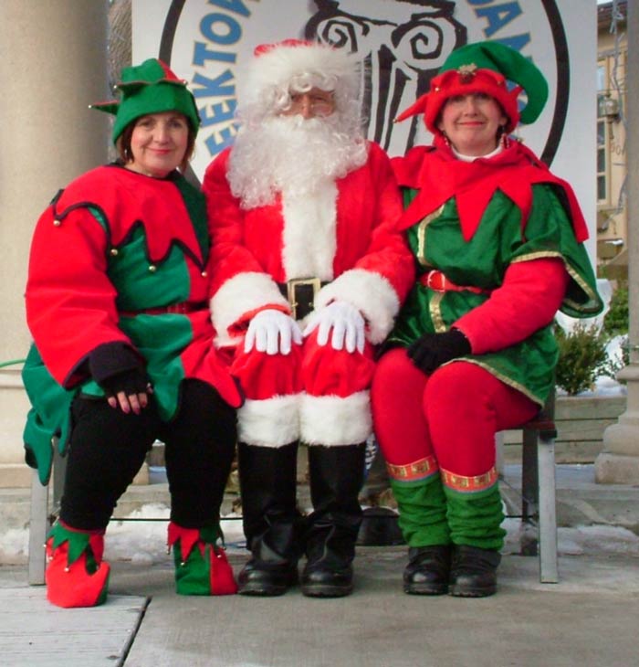 Santa and his two Elves